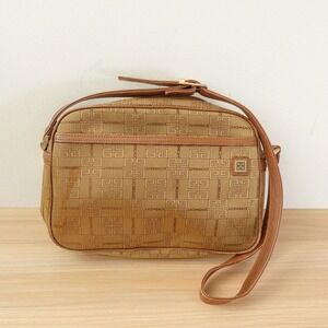 Vintage GIVENCHY Shoulder Bag Tan Beige 4G Logo Monogram‎ French Luxury